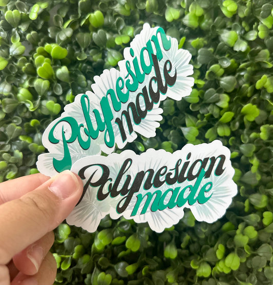 Polynesian Made Green and Black Options Stickers