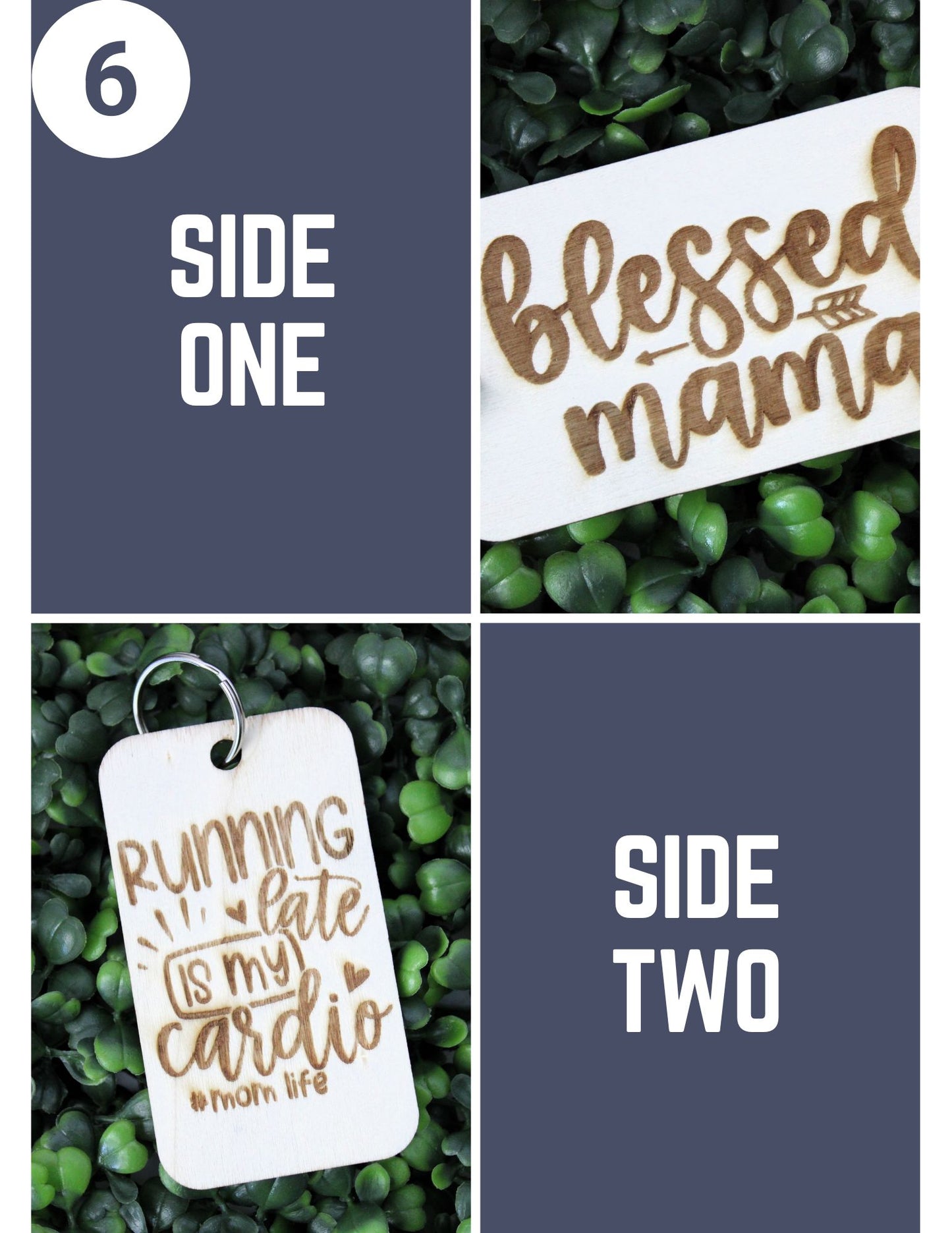 Wide Variety of Wooden Custom Engraved Keychains - Mental Health/ Momma/ The Office/ Arizona/ Tons More!