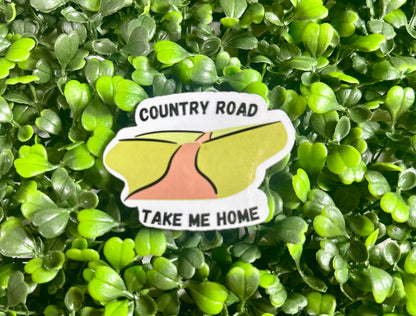 Country Road Sticker