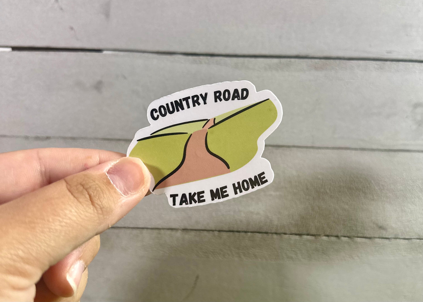 Country Road Sticker