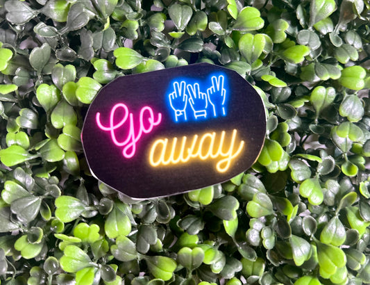 Go Away Sticker