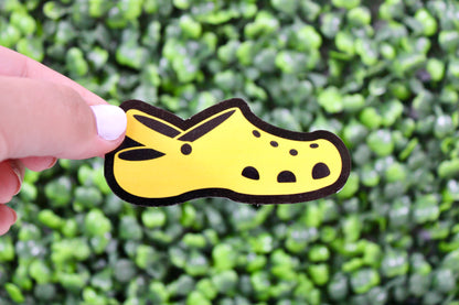 Selection of colorful Croc stickers. The most controversial shoe. Comfortable? Caos? Yes. Show your love for crocs with these stickers today