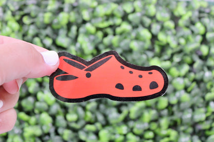 Selection of colorful Croc stickers. The most controversial shoe. Comfortable? Caos? Yes. Show your love for crocs with these stickers today