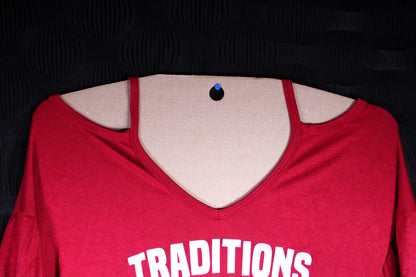 Football T-Shirt For Women "Traditions, Tailgates, Touchdowns, Football"