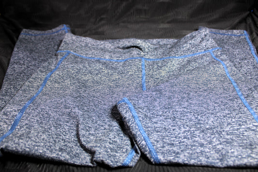 Under Armour Activewear Leggings Womens Medium Gray- Blue Mid Rise Spandex