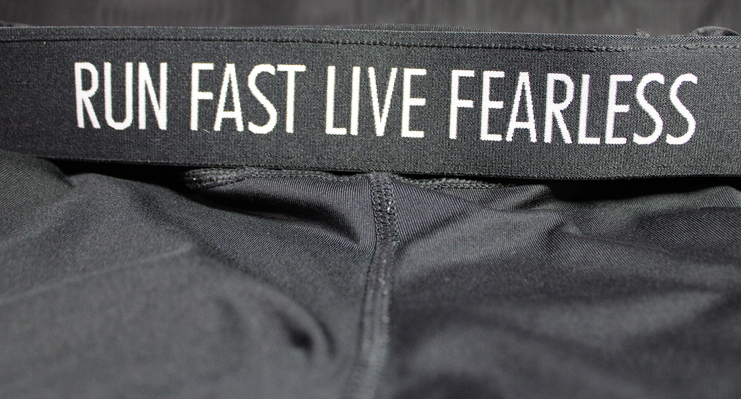 Womens Nike Dri Fit Black Workout Leggings Sz Small Run Fast Live Fearless