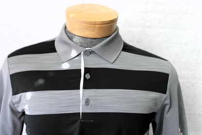 ADIDAS Men's Grey and Black Golf Polo Size Small