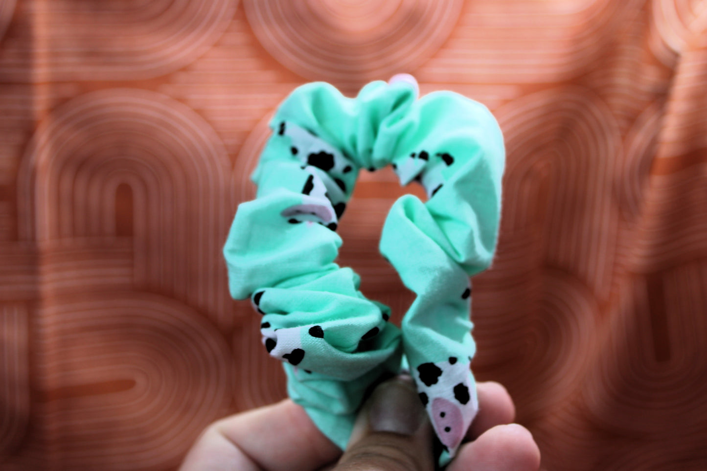 Scrunchie Cows Teal