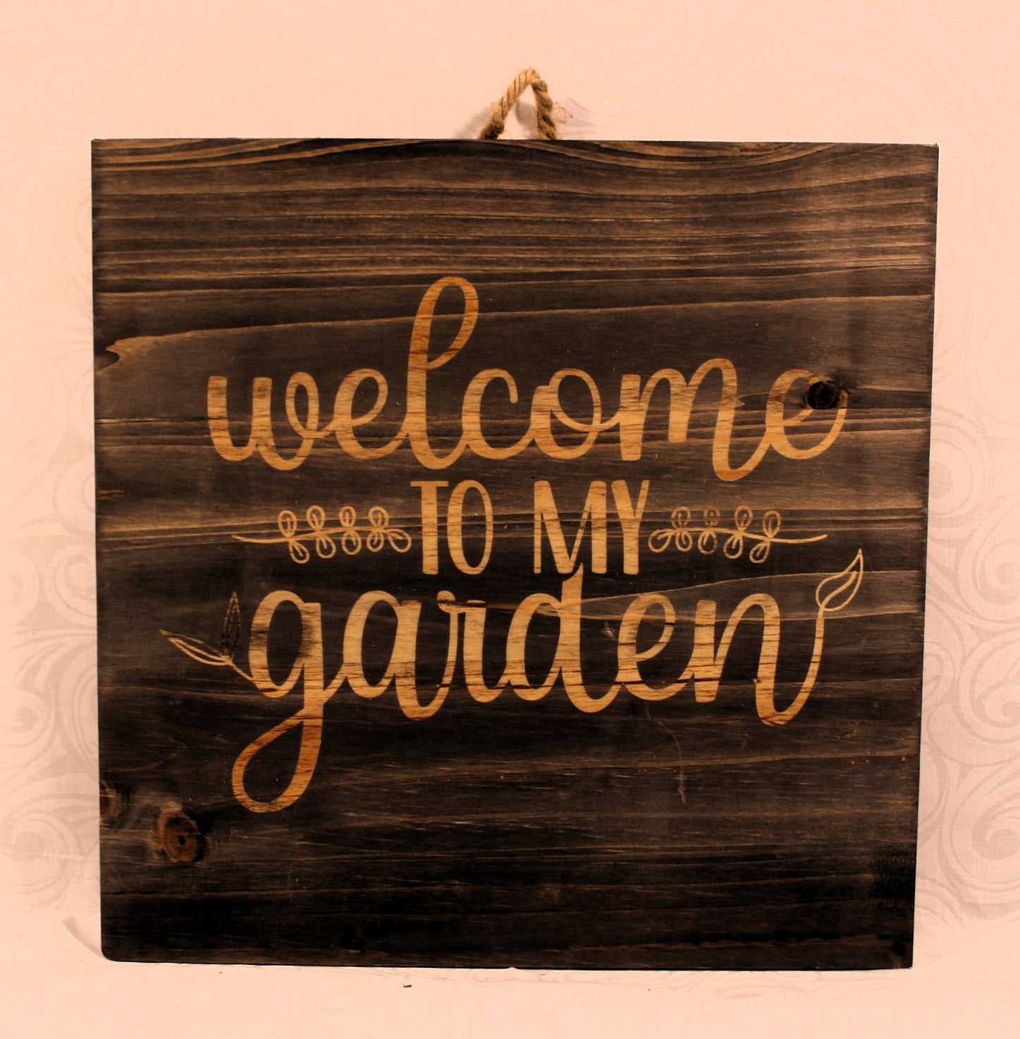 Welcome to My Garden Laser Engraved Art