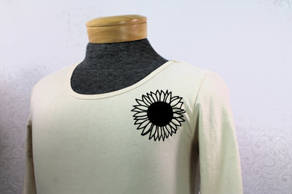 Sunflower Bloom: Quarter Sleeve Tee