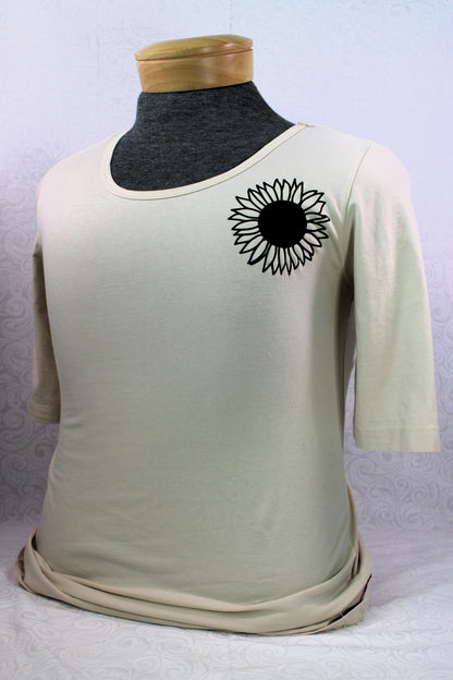 Sunflower Bloom: Quarter Sleeve Tee