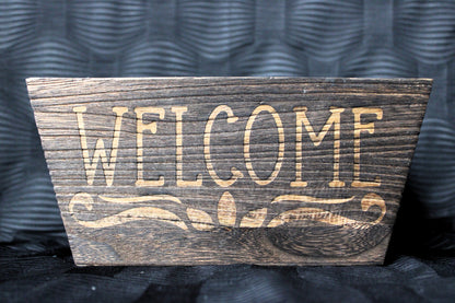 Engraved "Welcome" - Entryway Bucket Perfect for Keys or Flowers!