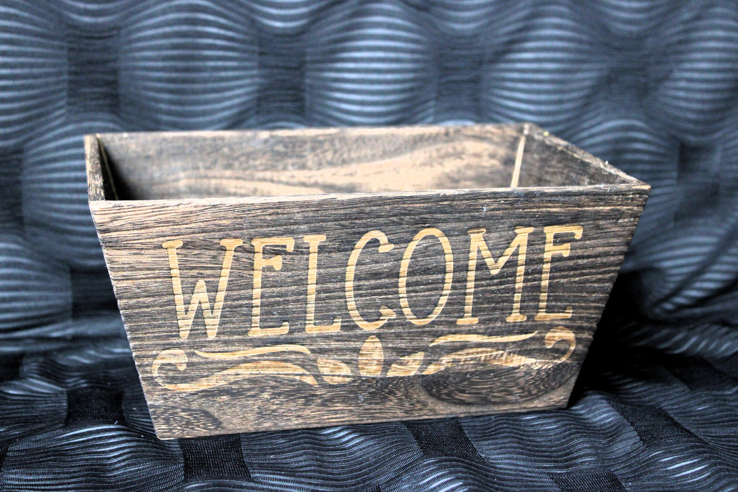 Engraved "Welcome" - Entryway Bucket Perfect for Keys or Flowers!