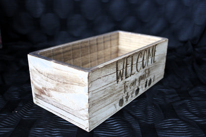 Welcome To Our Patch Welcome Entryway Bucket Perfect for Keys and Other Oddities