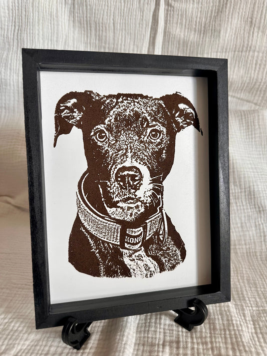 Pet Portrait Engraved Wall Art