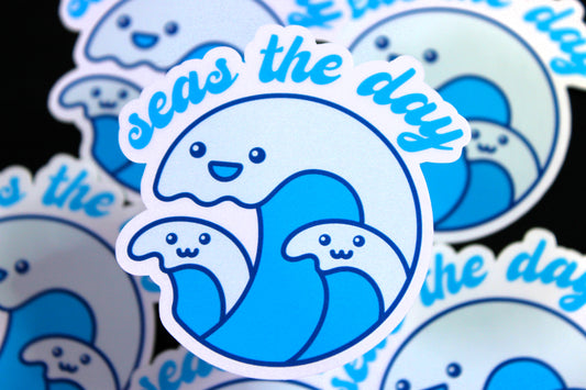 Seas The Day- Decal/ Sticker perfect for laptops, water bottles and more!