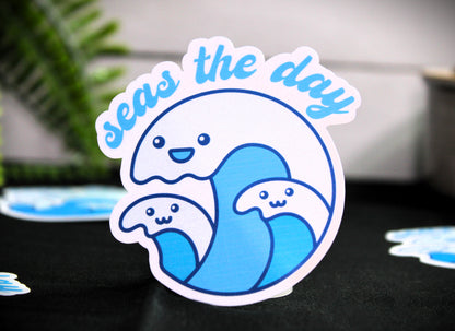 Seas The Day- Decal/ Sticker perfect for laptops, water bottles and more!