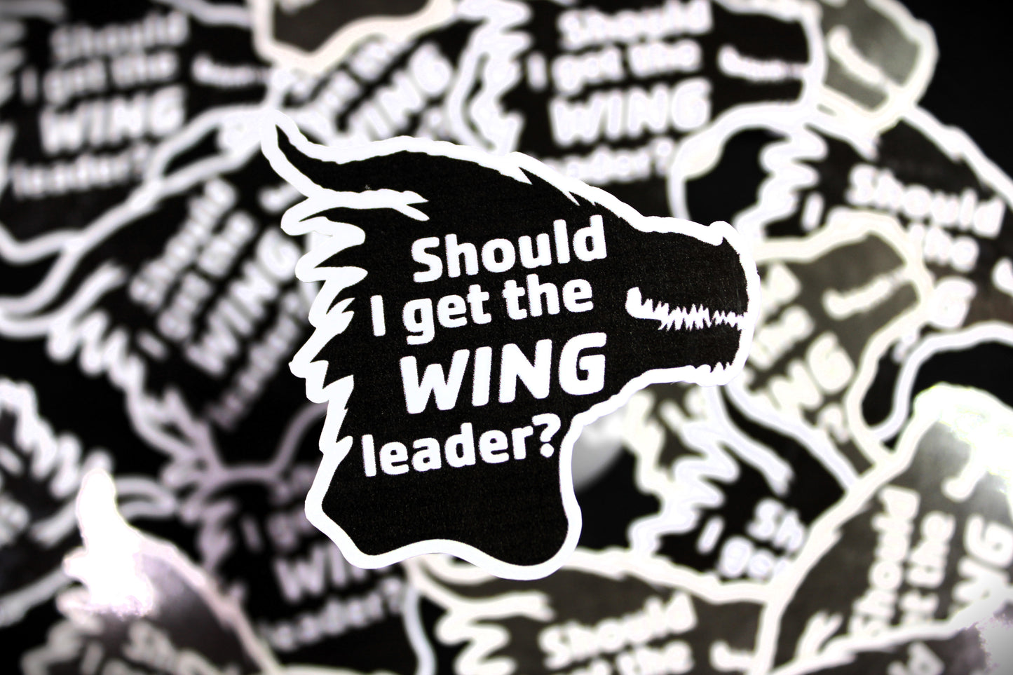 "Should I get the wing leader" Fourth Wing Fan Art Decal/ Sticker perfect for laptops, water bottles and more!