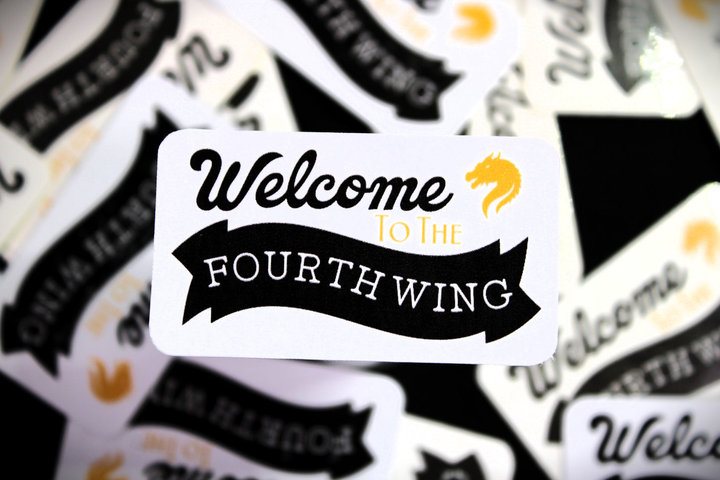 Welcome to the Fourth Wing Fan Art Decal/ Sticker perfect for laptops, water bottles and more!