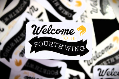 Welcome to the Fourth Wing Fan Art Decal/ Sticker perfect for laptops, water bottles and more!